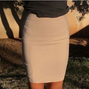 Cream pencil skirt